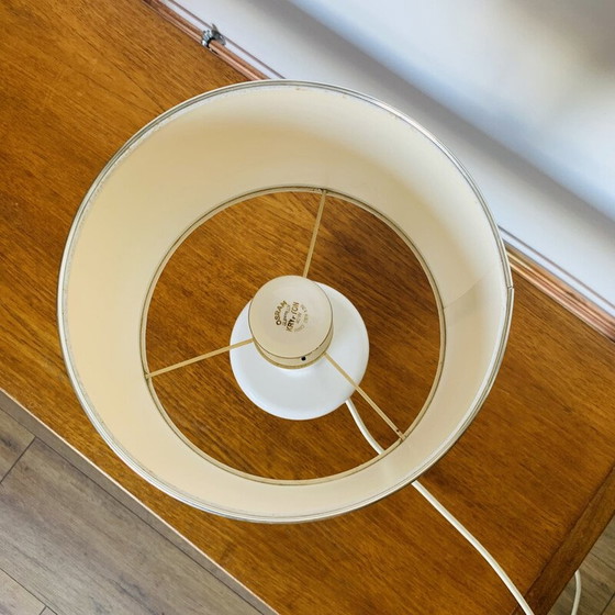 Image 1 of Lampada vintage in metallo cromato e ceramica bianca, 1970