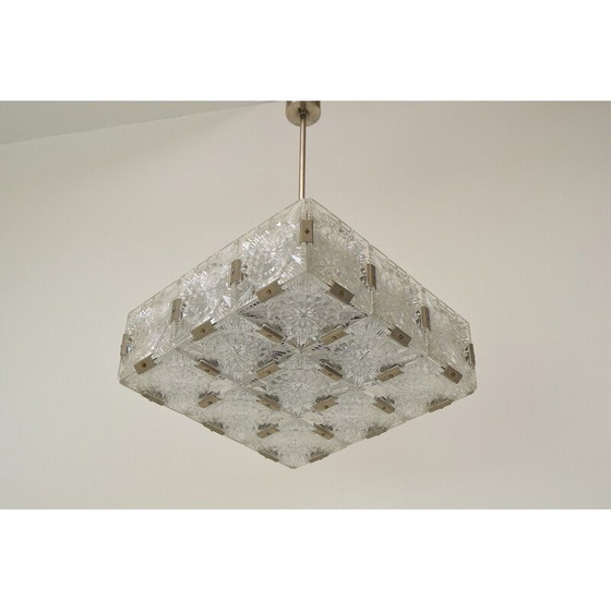 Image 1 of Mid-century glass pendant lamp by Kamenicky Senov, Czechoslovakia 1960s