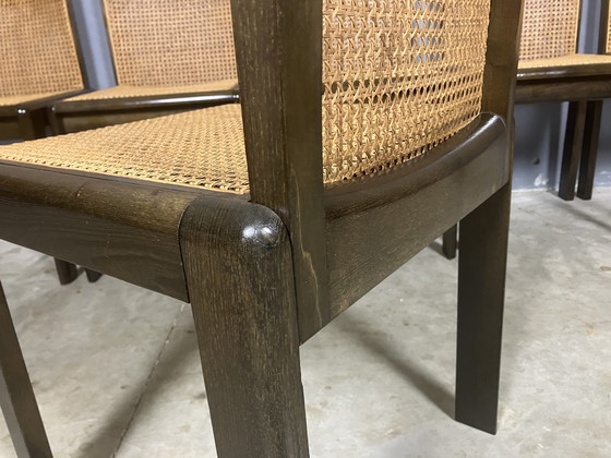 Image 1 of 6x Wooden chairs webbing seat and back