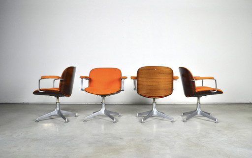 4x Chaises de bureau Mim Roma Ico Parisi