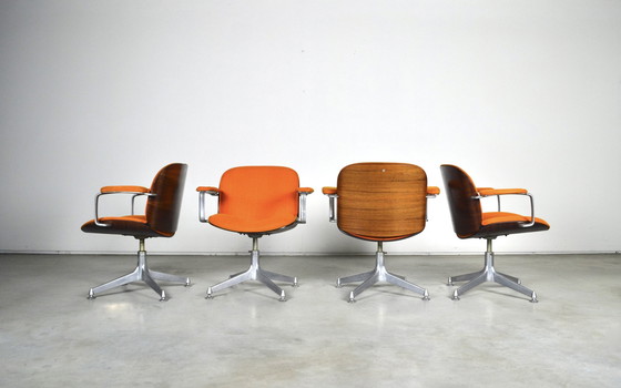 Image 1 of 4x Mim Roma office chairs Ico Parisi