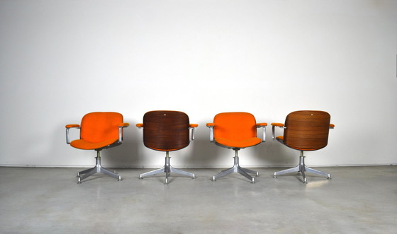 Image 1 of 4x Mim Roma office chairs Ico Parisi