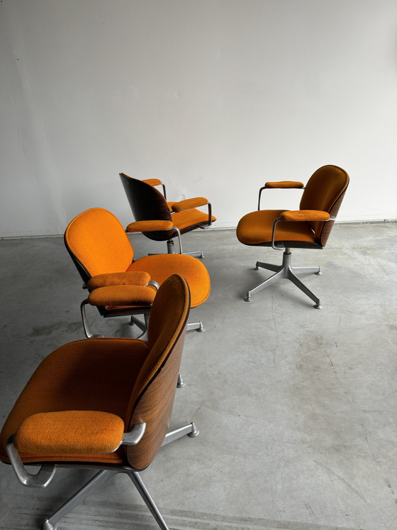 Image 1 of 4x Chaises de bureau Mim Roma Ico Parisi