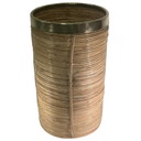 Portaombrelli Pencil Reed in rattan e ottone, Italia
