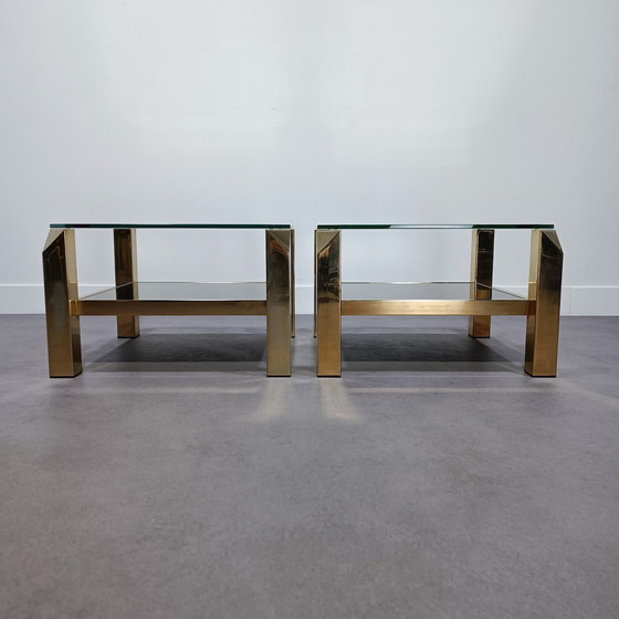 Image 1 of 2x classic belgo chrome side tables