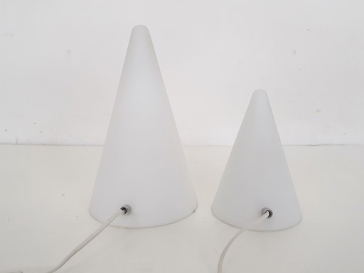 Set of two milk glass lights by Wofi Leuchten, Germany