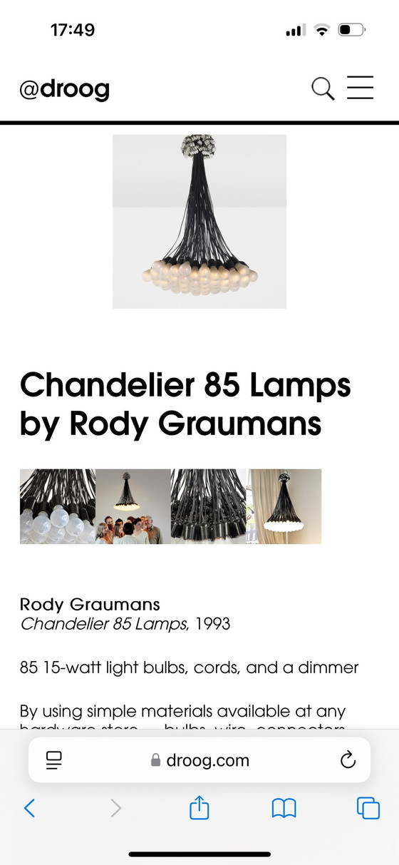 Image 1 of Lámpara de araña Droog Design de 85 lámparas de Rody Graumans