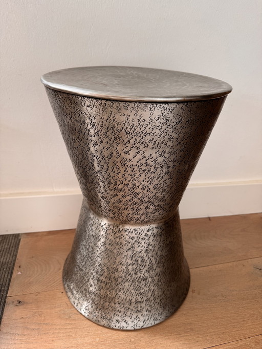 2x Hammered Metal Stools, Nic Duysen