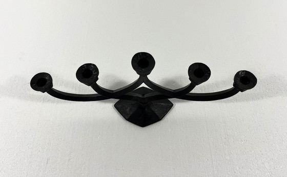 Image 1 of Cast Iron Candlestick From Giesserei Aachen Germany 1950'S