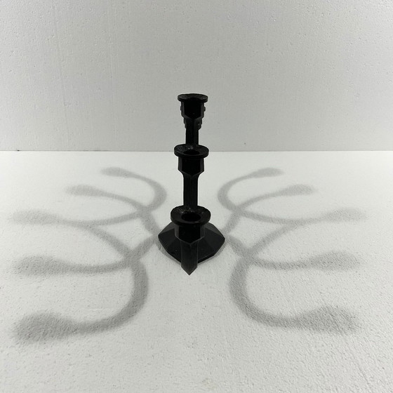 Image 1 of Cast Iron Candlestick From Giesserei Aachen Germany 1950'S