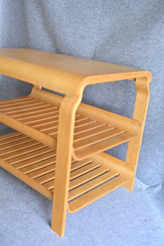 Image 1 of Ikea Vintage - Richard Clark - Mesa auxiliar de madera curvada - Estilo Alvar Aalto