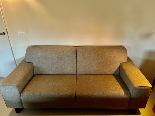 Taupé-colored 3-seater sofa