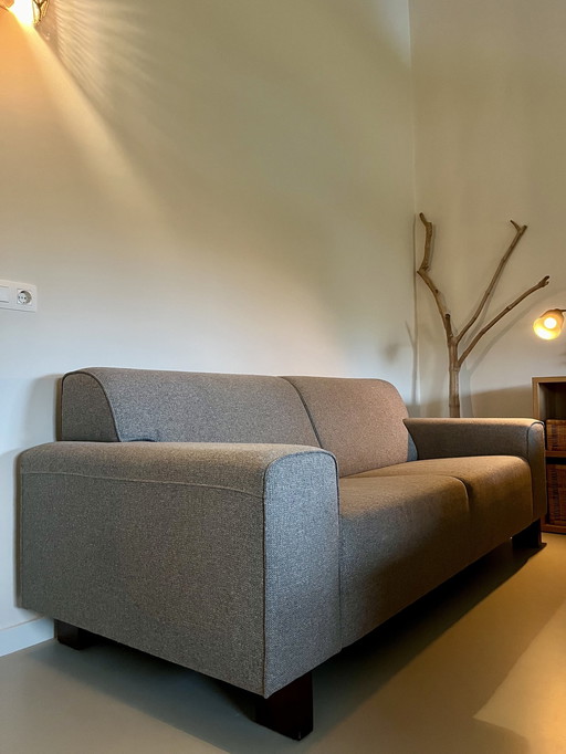 Taupé-colored 3-seater sofa