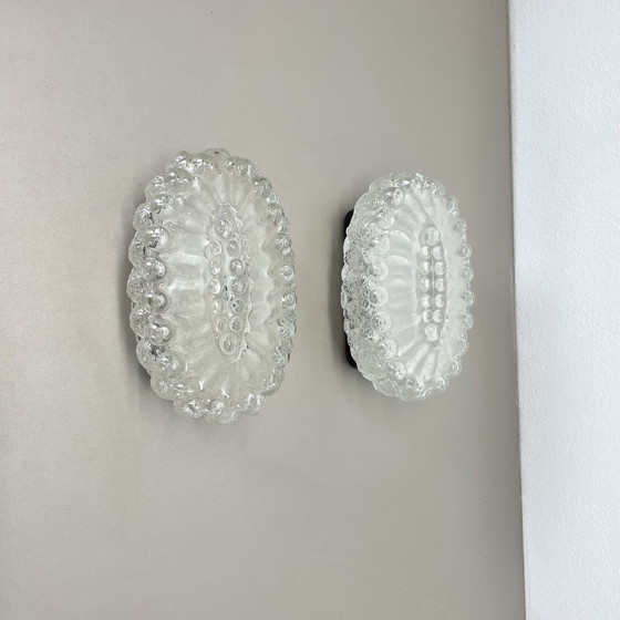 Image 1 of Set di due applique da parete in vetro stile Tynell "Bubble", Germania, anni '70