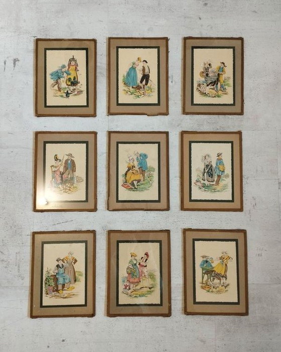 Image 1 of Ensemble De 9 Tableaux De Charme - Les Régions De France