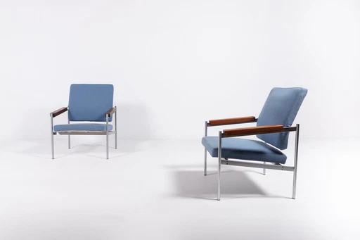 Pair of Lounge Chairs by Kay Boeck Hansen for Fritz Hansen, 1970’s Denmark