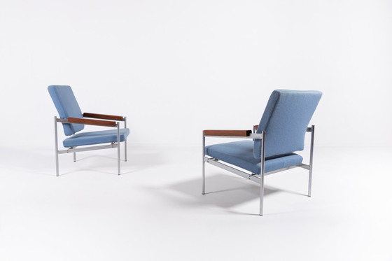 Image 1 of Paire de chaises longues par Kay Boeck Hansen pour Fritz Hansen, 1970 Danemark