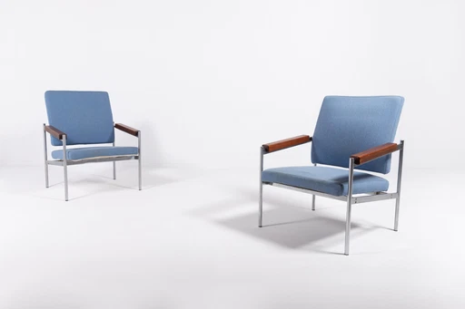 Pair of Lounge Chairs by Kay Boeck Hansen for Fritz Hansen, 1970’s Denmark