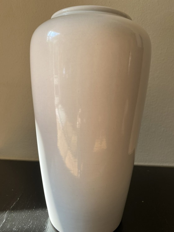 Image 1 of Scheurich Allemagne de l'Ouest vase blanc 29cm