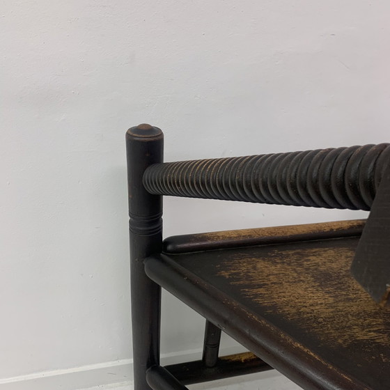 Image 1 of Swedish Munk Tripod Armchair In Solid Oak , 1960’S