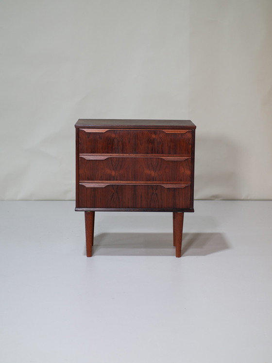 Image 1 of Chest of drawers small rosewood Danish