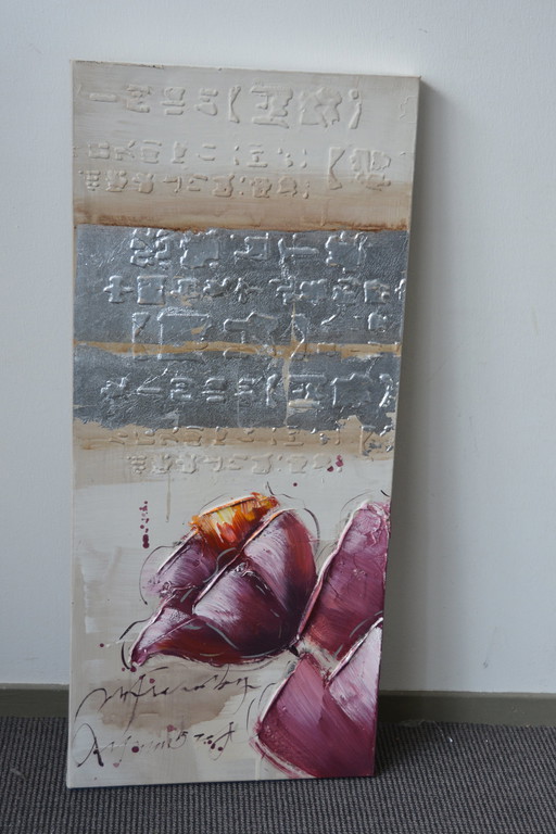 Oil Painting With Chinese Characters