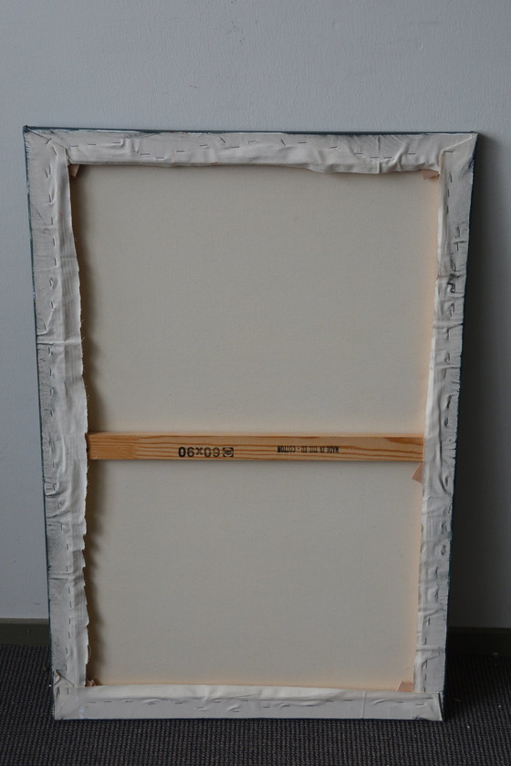 Image 1 of Dipinto ad olio con caratteri cinesi  