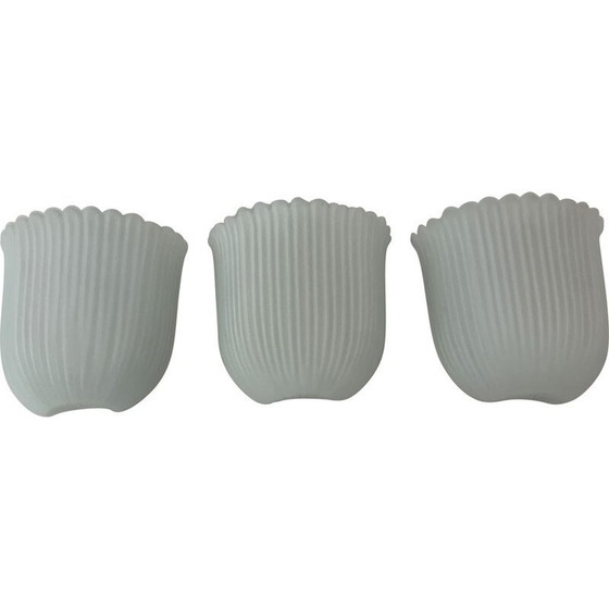 Image 1 of Set of 3 vintage Limburg Glashutte wall lamps, 1970s