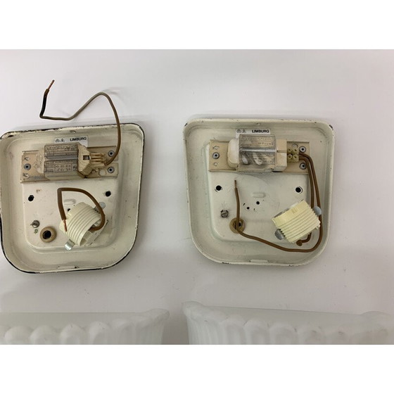 Image 1 of Set of 3 vintage Limburg Glashutte wall lamps, 1970s