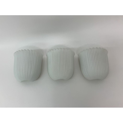 Set of 3 vintage Limburg Glashutte wall lamps, 1970s