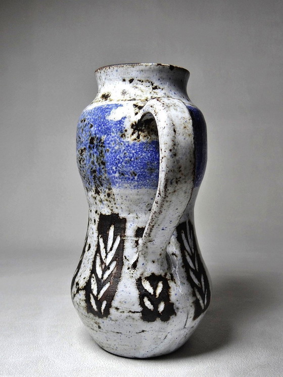 Image 1 of Curieuse Verseuse Glazed Stoneware Attributed to Albert Thiry Vallauris 60'S