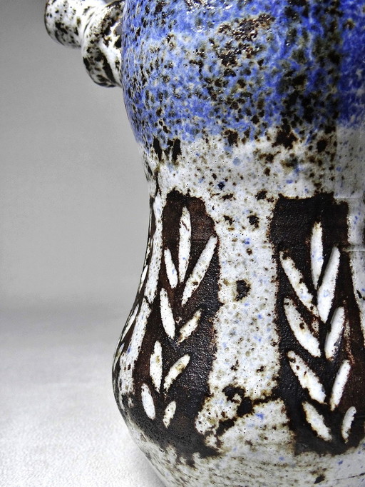 Curieuse Verseuse Glazed Stoneware Attributed to Albert Thiry Vallauris 60'S