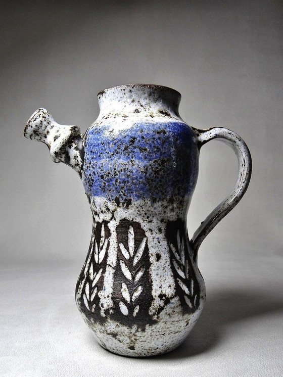 Image 1 of Curieuse Verseuse Glazed Stoneware Attributed to Albert Thiry Vallauris 60'S