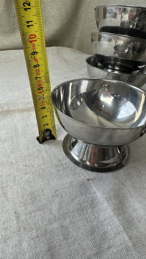 Image 1 of 6X Stainless Steel Coupe On Foot