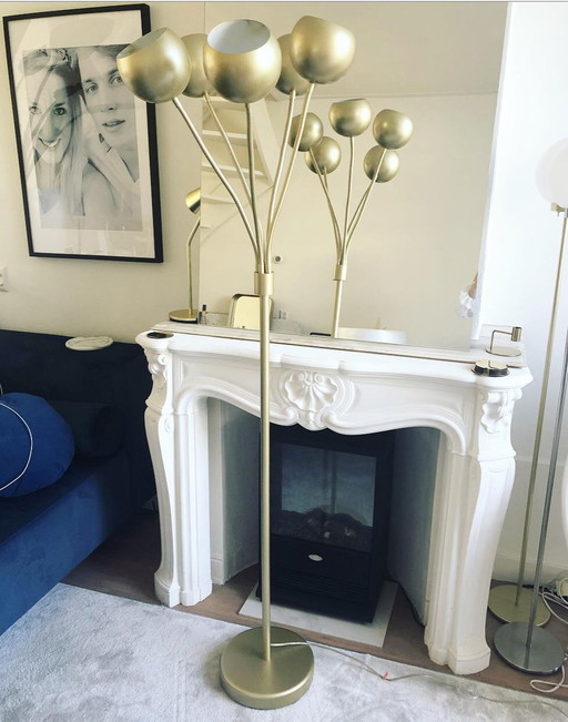 Leitmotiv floor lamp 5 balls gold