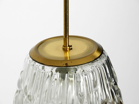 Image 1 of Extremely Rare And Heavy Mid Century Glass Pendant Lamp By Rupert Nikoll Vienna