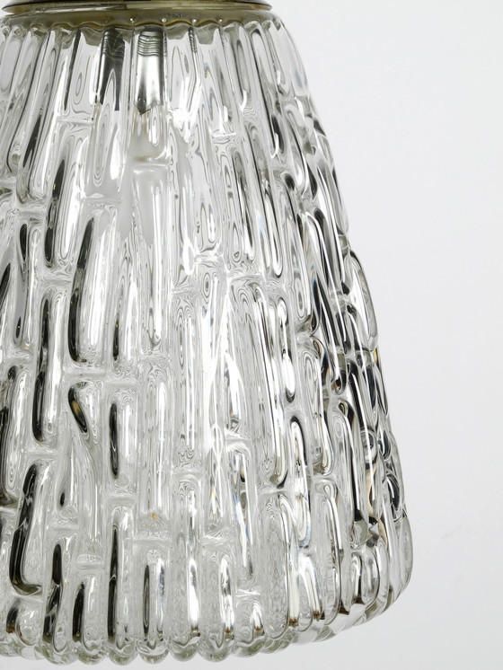 Image 1 of Extremely Rare And Heavy Mid Century Glass Pendant Lamp By Rupert Nikoll Vienna