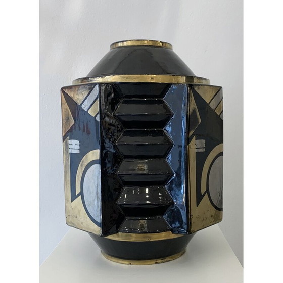 Image 1 of Vaso vintage in ceramica art deco di Robert Lallemant, Francia 1940