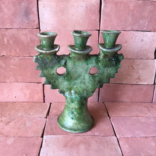 Tamegroute Pottery Candlestick