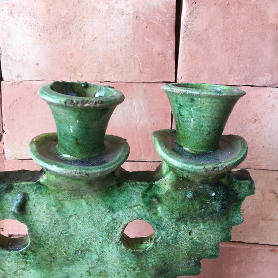 Image 1 of Tamegroute Pottery Candlestick