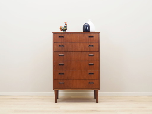 Teak Chest Of Drawers, Danish Design, 1960S, Production: Denmark