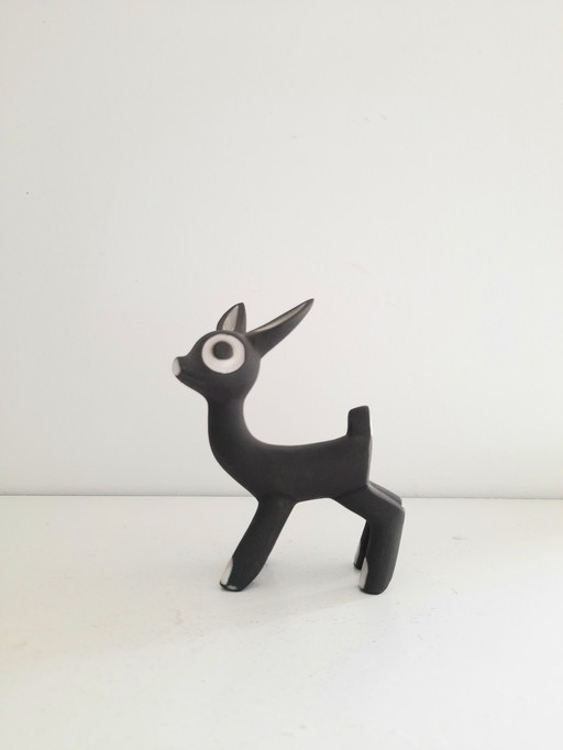 Figurine bambi en céramique de Jaap Ravelli