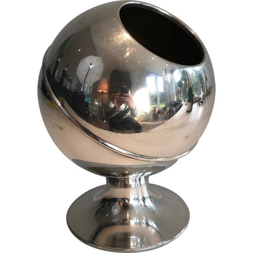 Vintage chrome-plated ice bucket, 1970