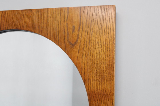 Image 1 of 1970S Pair Of Oak Large Square Mirrors,Czechoslovakia