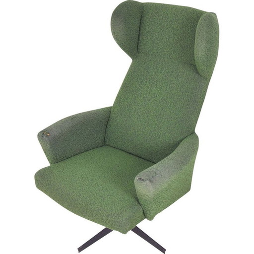 Vintage swivel armchair, Czechoslovakia 1970s