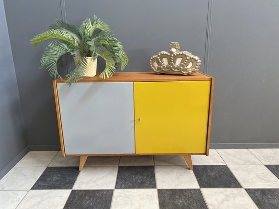 Image 1 of Yellow and Grey Jiri Jiroutek sideboard model U450 Dub 1960 for Interier Praha