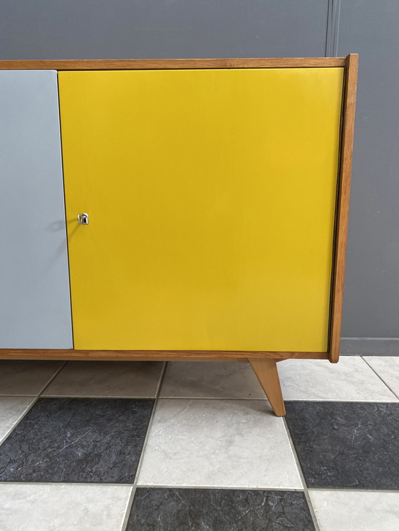 Image 1 of Yellow and Grey Jiri Jiroutek sideboard model U450 Dub 1960 for Interier Praha