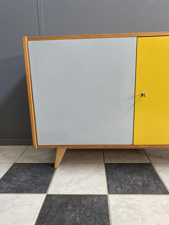 Image 1 of Yellow and Grey Jiri Jiroutek sideboard model U450 Dub 1960 for Interier Praha