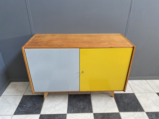 Yellow and Grey Jiri Jiroutek sideboard model U450 Dub 1960 for Interier Praha