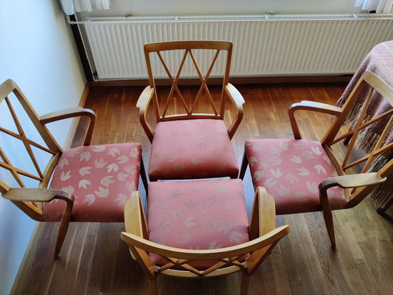 Image 1 of 4x Midcentury Design Poly-Z Arm Chairs With Back